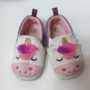 Unicorn Baby/Toddler Girl Slip-on Sneakers Size 4